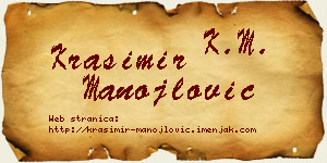 Krasimir Manojlović vizit kartica